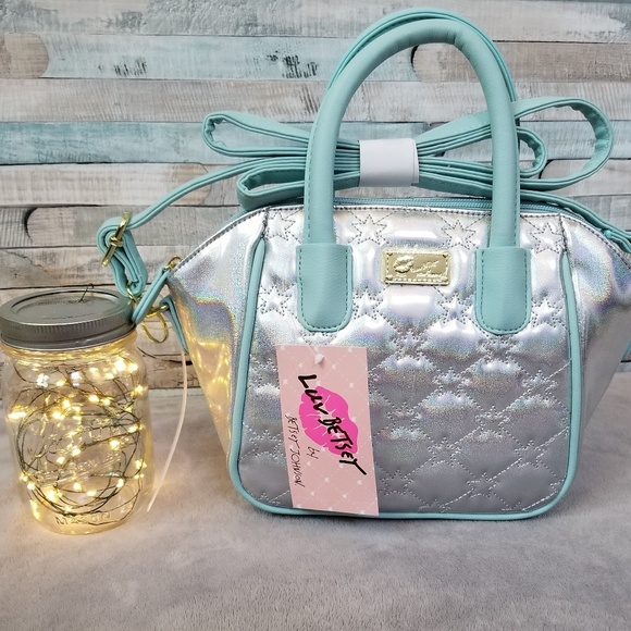 betsey johnson holographic purse